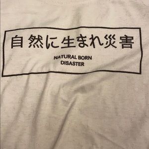 Tee with text